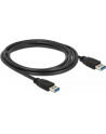 Delock Kabel USB 3.0 AM-AM, 2m, czarny - nr 12