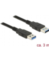 Delock Kabel USB 3.0 AM-AM, 3m, czarny - nr 13