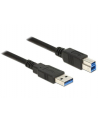 Delock Kabel USB 3.0 AM-BM, 0.5m, czarny - nr 1