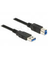 Delock Kabel USB 3.0 AM-BM, 0.5m, czarny - nr 2