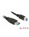 Delock Kabel USB 3.0 AM-BM, 0.5m, czarny - nr 7