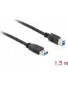 Delock Kabel USB 3.0 AM-BM, 1.5m, czarny - nr 12