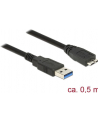 Delock Kabel Micro USB 3.0 AM-BM, 0.5m, czarny - nr 19