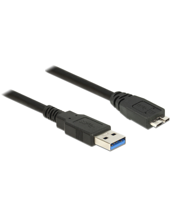 Delock Kabel Micro USB 3.0 AM-BM, 1.5m, czarny