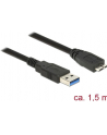 Delock Kabel Micro USB 3.0 AM-BM, 1.5m, czarny - nr 13