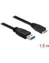 Delock Kabel Micro USB 3.0 AM-BM, 1.5m, czarny - nr 16