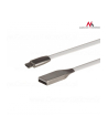 Maclean MCTV-833W Kabel USB AM micro płaski nieplączący 1m biały - nr 1