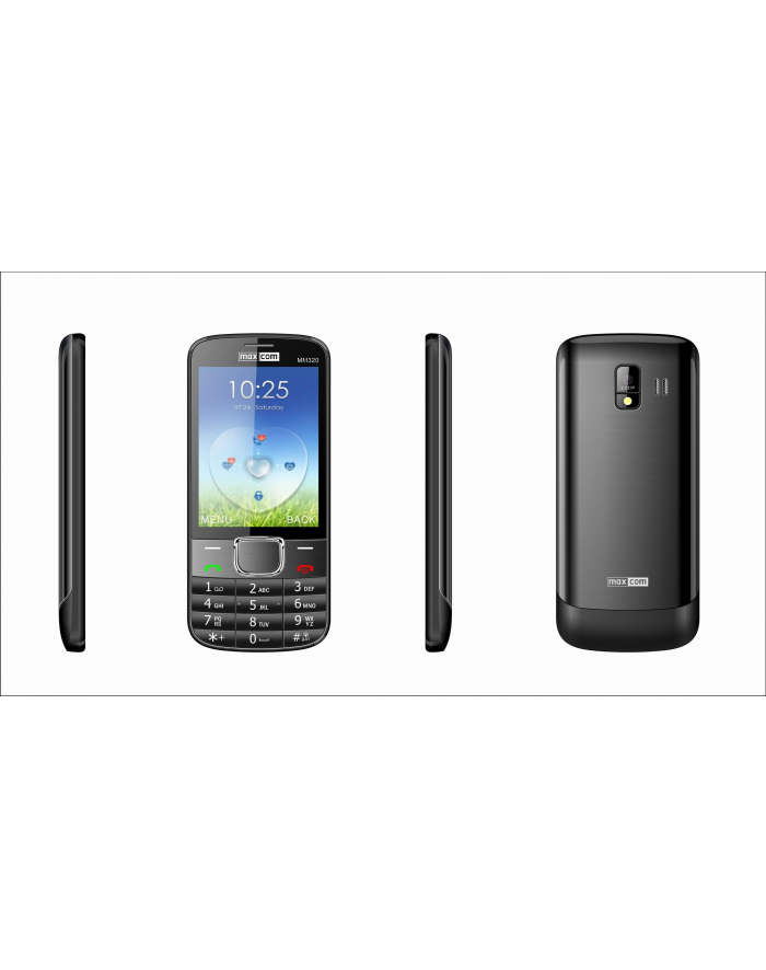 MaxCom MM320, Telefon Komórkowy 3.2 cala wyśw, Czarny główny
