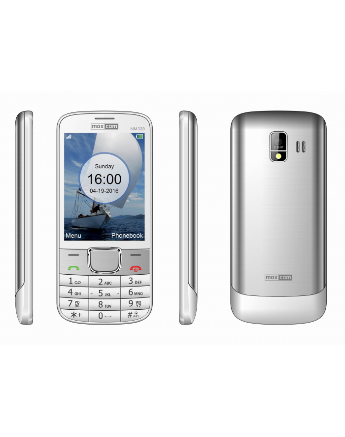 MaxCom MM320, Telefon Komórkowy 3.2 cala wyśw, Biały główny