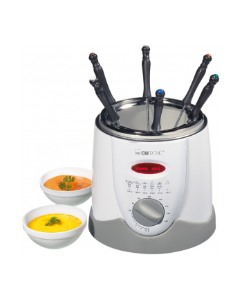 Frytownica Clatronic FFR 2916 z fondue (1l 840W biało-szara)