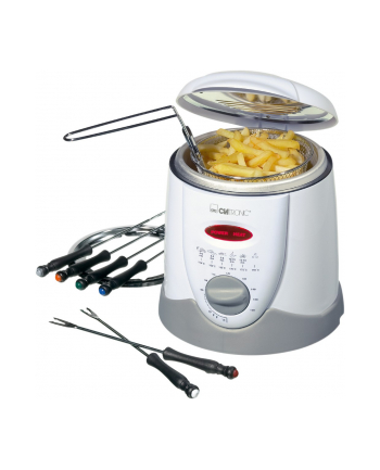 Frytownica Clatronic FFR 2916 z fondue (1l 840W biało-szara)
