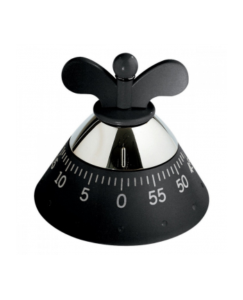 ALESSI KITCHEN TIMER Czasomierz kuchenny z termoplastiku, czarny