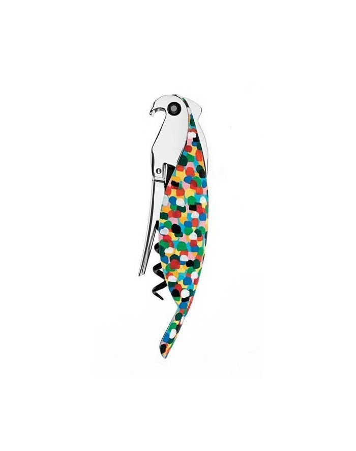 ALESSI PARROT Korkociąg do butelek z aluminium, kolorowa papuga główny