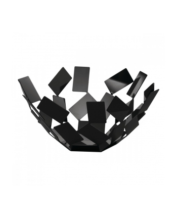 ALESSI STANZA DELLO SCIROCCO Koszyk ze stali nierdzewnej czarny, płytki, duży nr 1