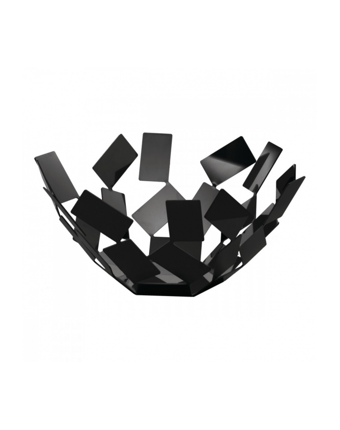 ALESSI STANZA DELLO SCIROCCO Koszyk ze stali nierdzewnej czarny, płytki, duży główny