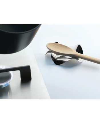 ALESSI BLIP Podstawka pod łyżkę z polerowanej stali nierdzewnej nr 1