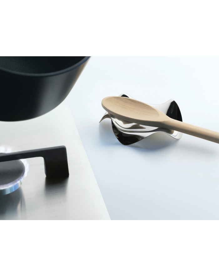 ALESSI BLIP Podstawka pod łyżkę z polerowanej stali nierdzewnej główny