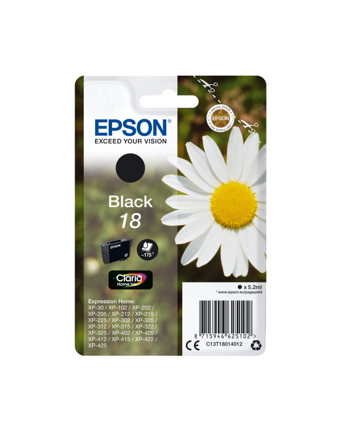 Epson Tusz T1801 BLACK 5.2ml do XP-30/102/20x/30x/40x główny