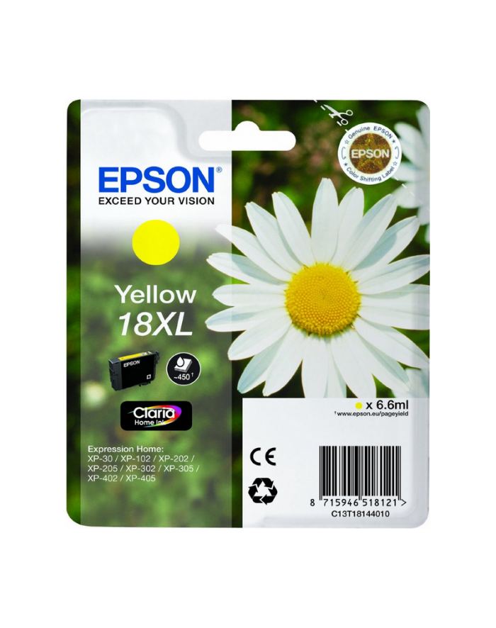 Epson Tusz T1814 YELLOW 6.6ml do XP-30/102/20x/30x/40x główny