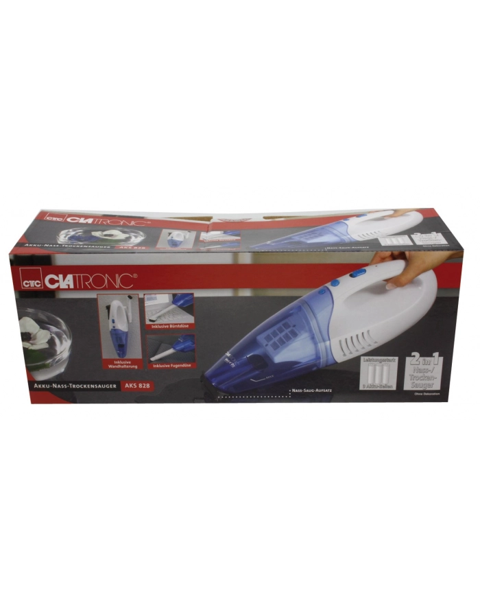 Odkurzacz Akumulatorowy Clatronic AKS 828 (akumulatorowy 2W biało-niebieski) główny