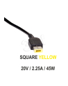 Zasilacz Akyga do notebooka AK-ND-51 (20V 2 25A 45W square yellow) - nr 8