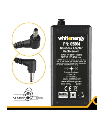 Whitenergy zasilacz 19V/4.74A 90W wtyczka 4.8-4.2x1.7 mm HP Compaq