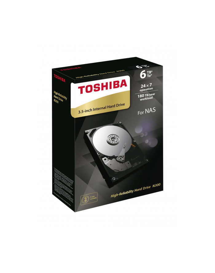 Dysk Toshiba N300 HDWN160EZSTA 3,5' 6TB SATA - NAS główny