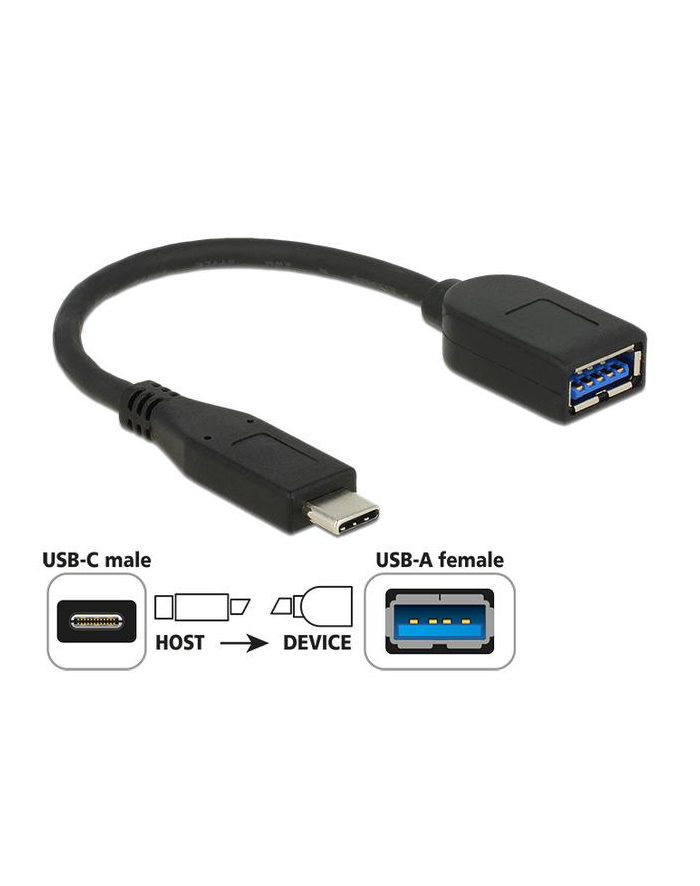 Adapter USB Delock USB type-C(M) - USB AF 3.1 0.1m główny