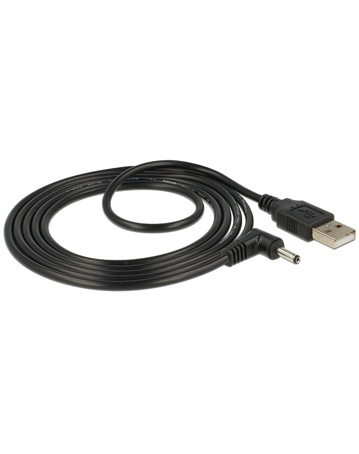 Kabel USB zasilający -> DC 3.5  x 1.35 mm (M) kątowy 90'' 1.5M Delock główny