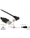 Kabel USB zasilający -> DC 3.5  x 1.35 mm (M) kątowy 90'' 1.5M Delock - nr 1