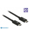 Kabel Thunderbolt 3 Delock M/M 1m czarny - nr 1