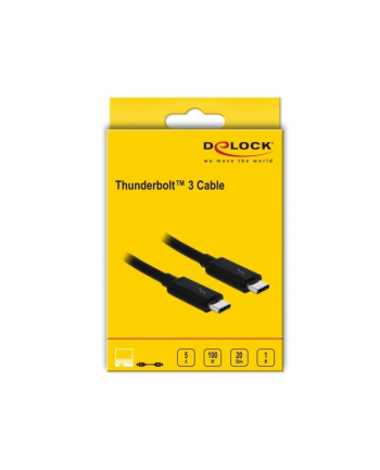 Kabel Thunderbolt 3 Delock M/M 1m czarny