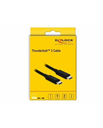Kabel Thunderbolt 3 Delock M/M 2m czarny