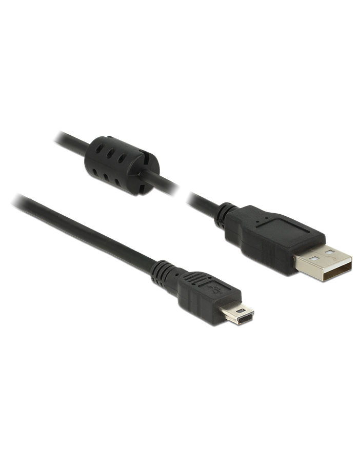 Kabel USB AM-mini BM 2.0 Delock 3M czarny główny