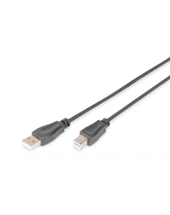 Kabel drukarkowy USB ASSMANN 2.0 A/M - USB B/M, 1,8m, miedź, czarny główny