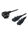 Kabel zasilający LogiLink CP101 typu Y Schuko > 2x C13 czarny 1,5m - nr 14
