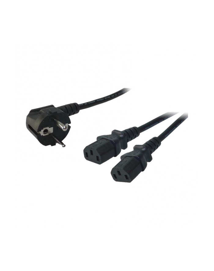 Kabel zasilający LogiLink CP101 typu Y Schuko > 2x C13 czarny 1,5m główny