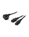 Kabel zasilający LogiLink CP101 typu Y Schuko > 2x C13 czarny 1,5m - nr 5