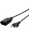 Przedłużacz kabla zasilającego LogiLink CP122 Euro CEE 7/16 czarny 1m - nr 16