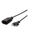 Przedłużacz kabla zasilającego LogiLink CP123 Euro CEE 7/16 czarny 2m - nr 28