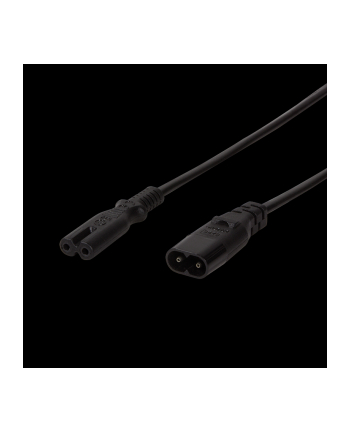 Przedłużacz kabla zasilającego LogiLink CP129 IEC C8 > C7 czarny 2m