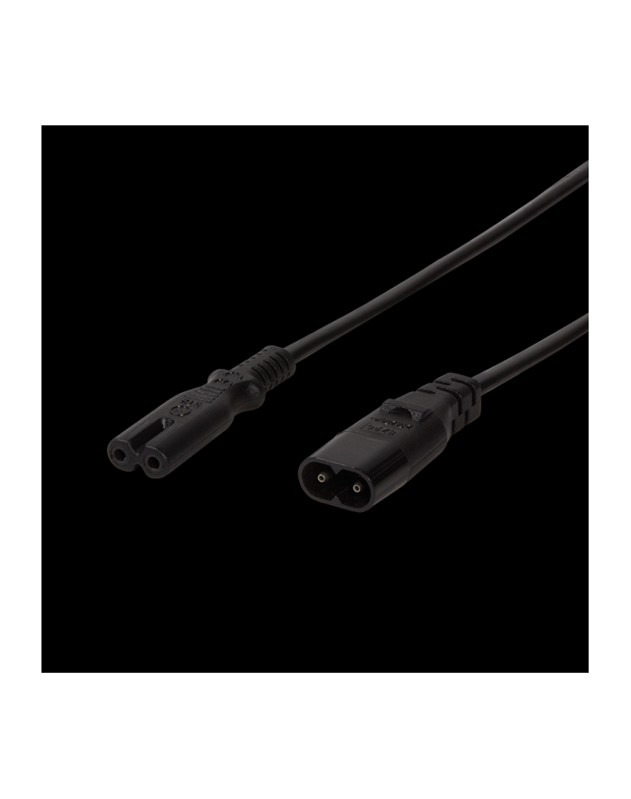 Przedłużacz kabla zasilającego LogiLink CP129 IEC C8 > C7 czarny 2m główny