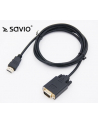 Kabel HDMI SAVIO CL-103 19pin męski - VGA męski 1,8m - nr 1