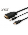 Kabel HDMI SAVIO CL-104 19pin męski - VGA męski 1,8m - nr 3