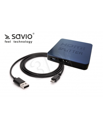 Splitter Savio CL-93 HDMI,  1x2 Full HD 4K