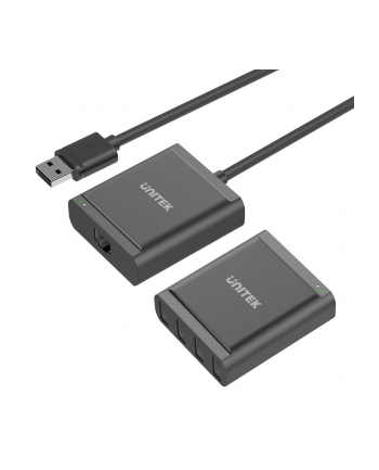 Przedłużacz Unitek USB 2.0 over IP do 100m do 4x USB; Y-2516