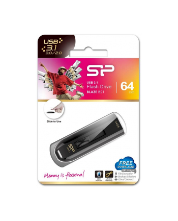 Pendrive Silicon Power Blaze B21 64GB USB 3.0 / USB 3.1  Black