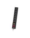 Listwa przeciwprzepięciowa LX 610, 1L, 5,0m, czarna - nr 1