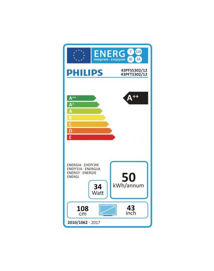 Philips 43' LED 43PFS5302/12 główny