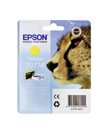 Tusz Epson T0714 yellow DURABrite BLISTER | Stylus D78/92/120/DX4000/4050/4400